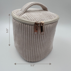 🤎🤍 Cream & Beige Makeup Bag Set – 4-Piece Travel Set