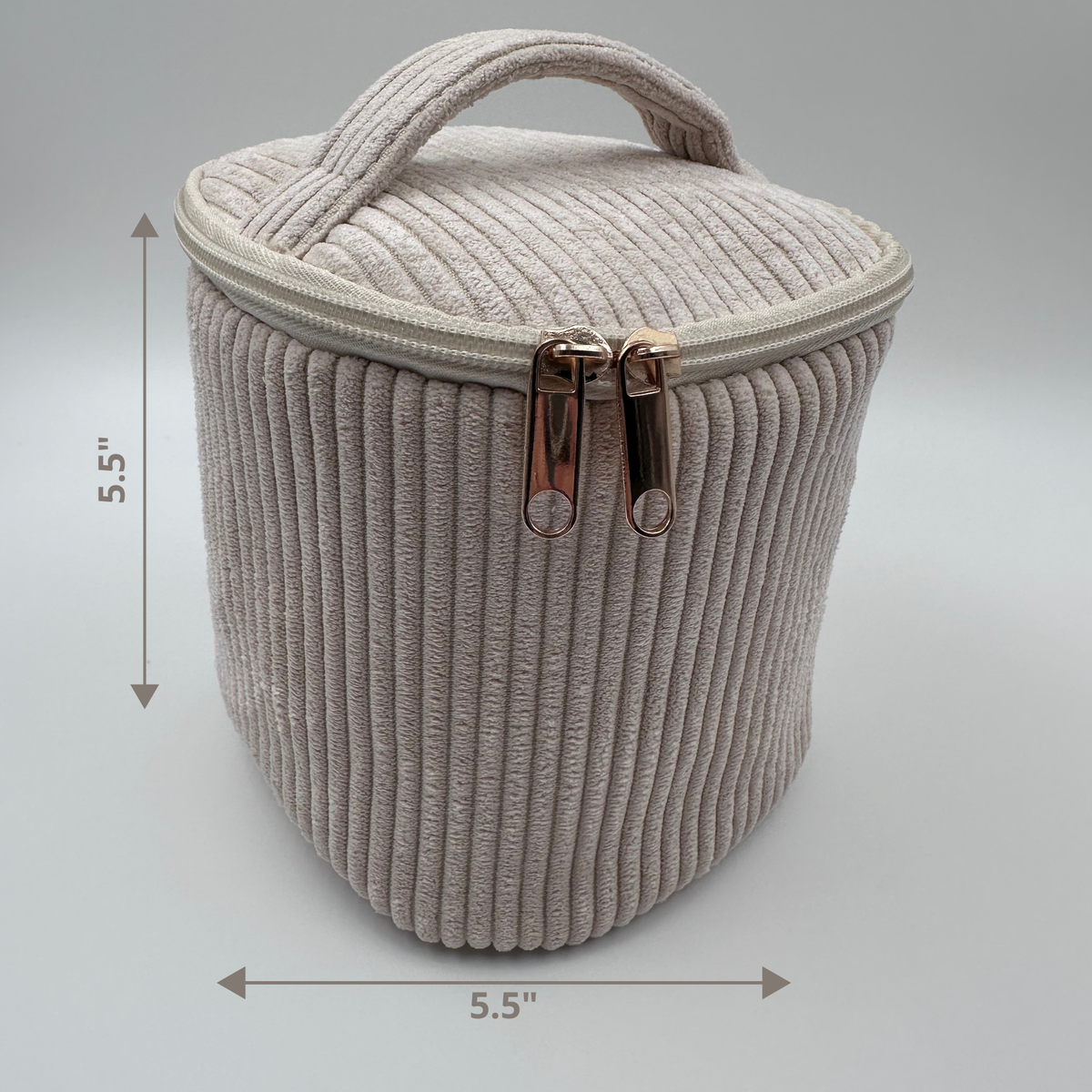 🤎🤍 Cream & Beige Makeup Bag Set – 4-Piece Travel Set