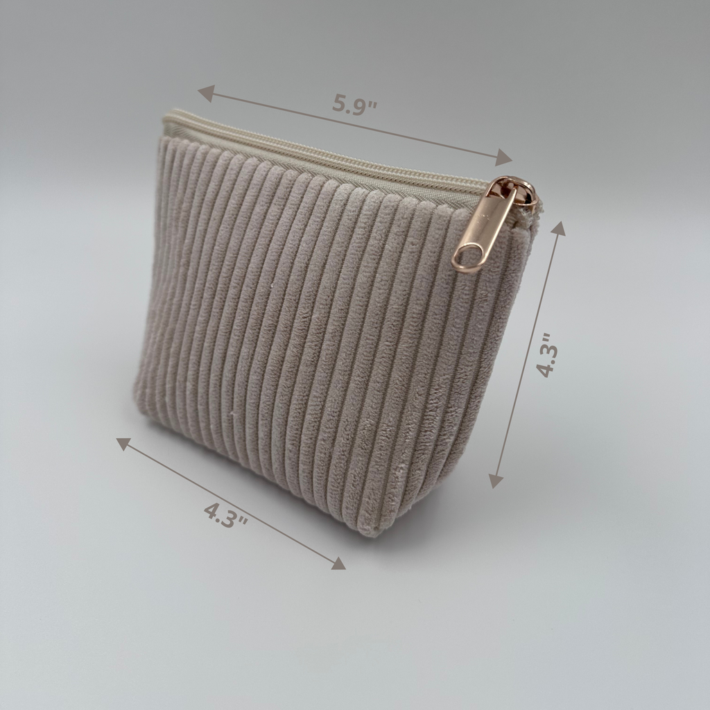 🤎🤍 Cream & Beige Makeup Bag Set – 4-Piece Travel Set