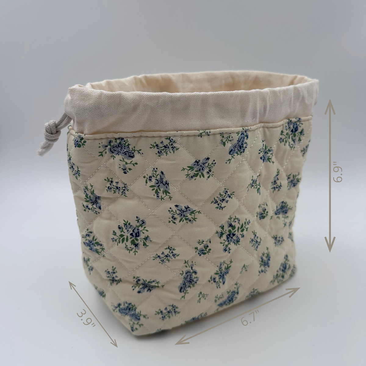 Ivory & Light Blue Floral Beauty & Accessories Gift Set