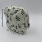 Ivory & Light Blue Floral Beauty & Accessories Gift Set