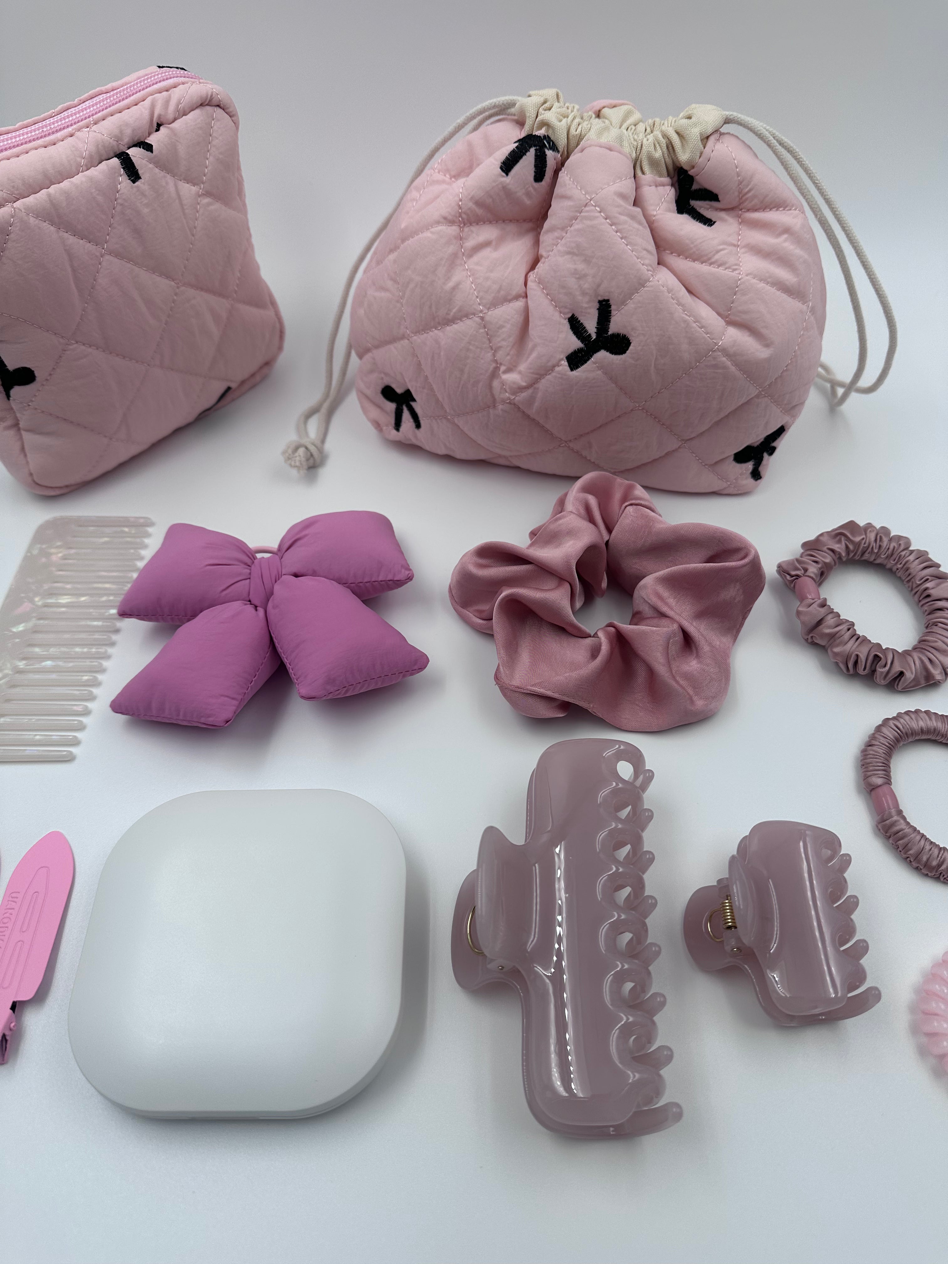 Blush Pink Soft Bow Beauty & Accessories Gift Set 🎀
