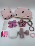 Blush Pink Soft Bow Beauty & Accessories Gift Set 🎀