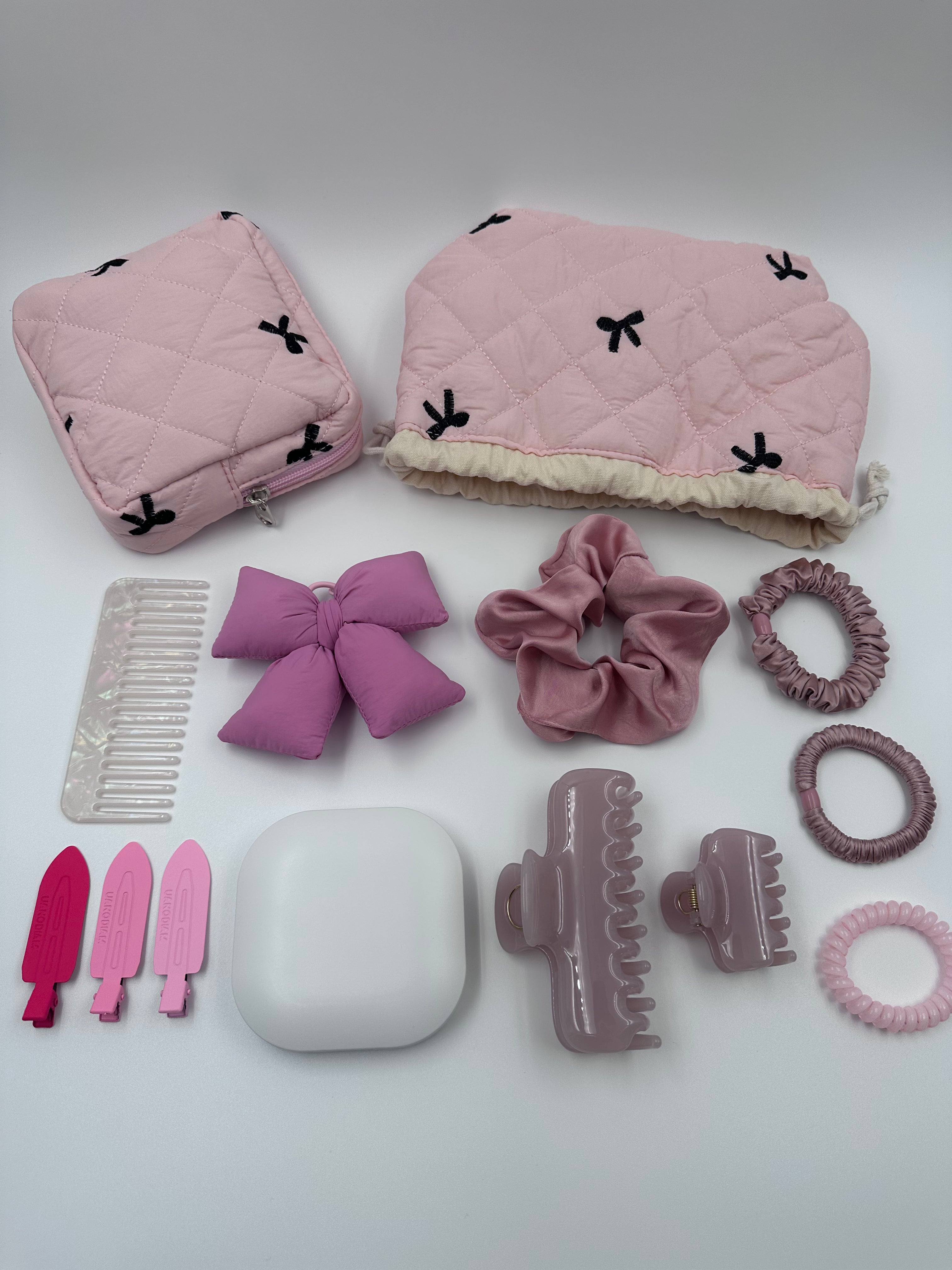 Blush Pink Soft Bow Beauty & Accessories Gift Set 🎀