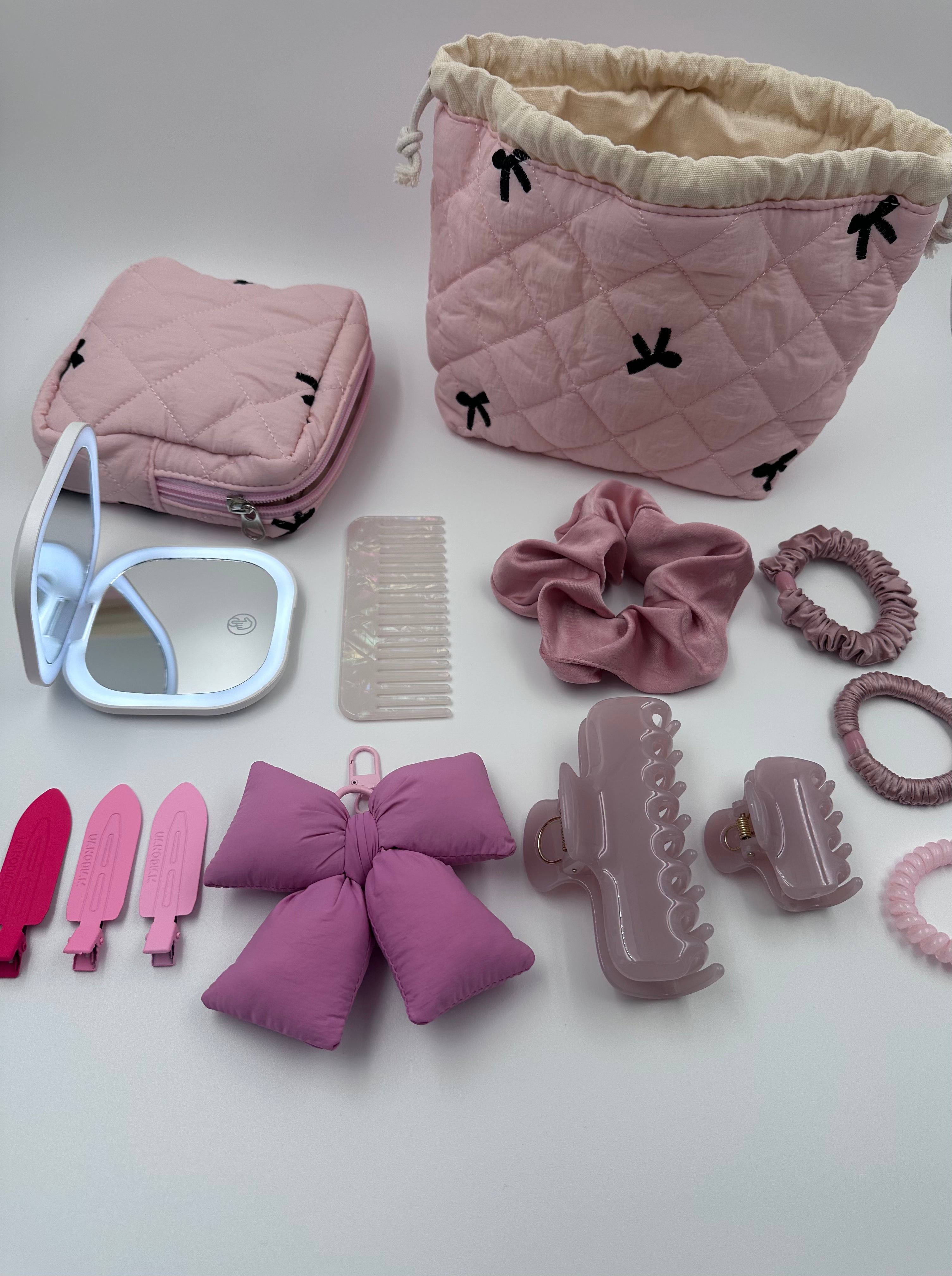 Blush Pink Soft Bow Beauty & Accessories Gift Set 🎀
