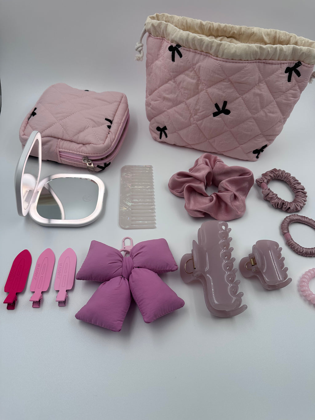 Blush Pink Soft Bow Beauty & Accessories Gift Set 🎀