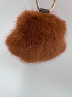 Fluffy Paw Keychain & Bag Charm – Brown & White 🐾🤎
