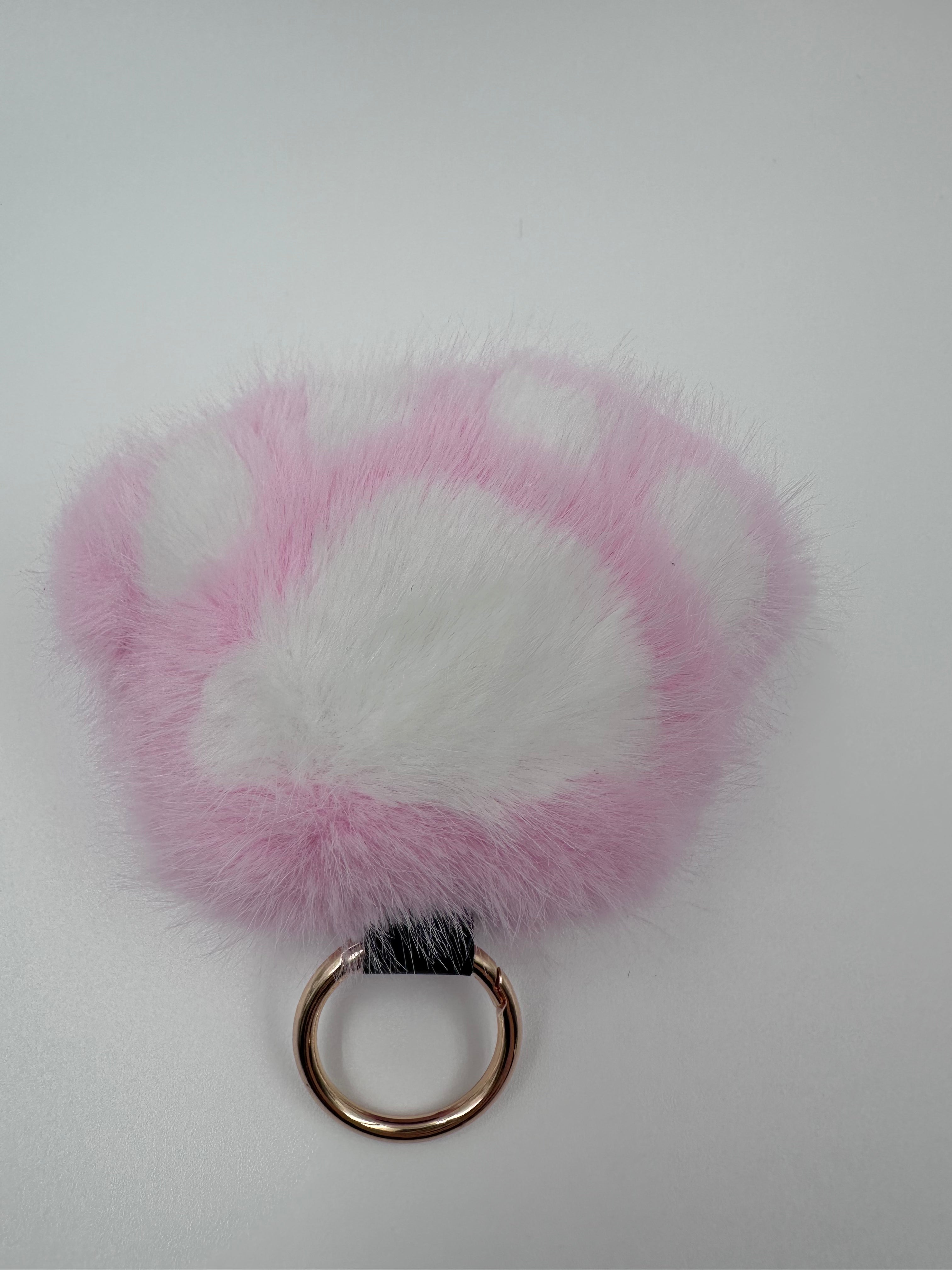 Fluffy Paw Keychain & Bag Charm – Pink & White 🐾💗🤍