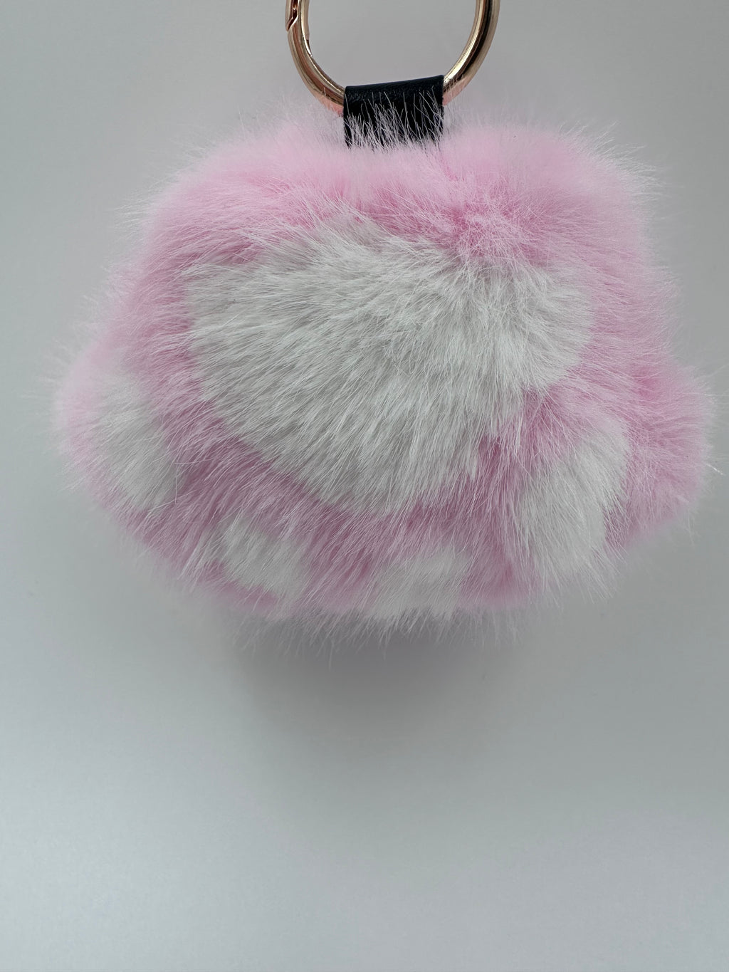 Fluffy Paw Keychain & Bag Charm – Pink & White 🐾💗🤍