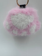 Fluffy Paw Keychain & Bag Charm – Pink & White 🐾💗🤍