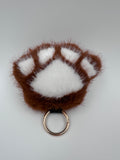 Fluffy Paw Keychain & Bag Charm – Brown & White 🐾🤎