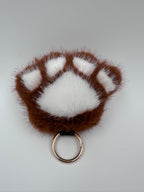 Fluffy Paw Keychain & Bag Charm – Brown & White 🐾🤎