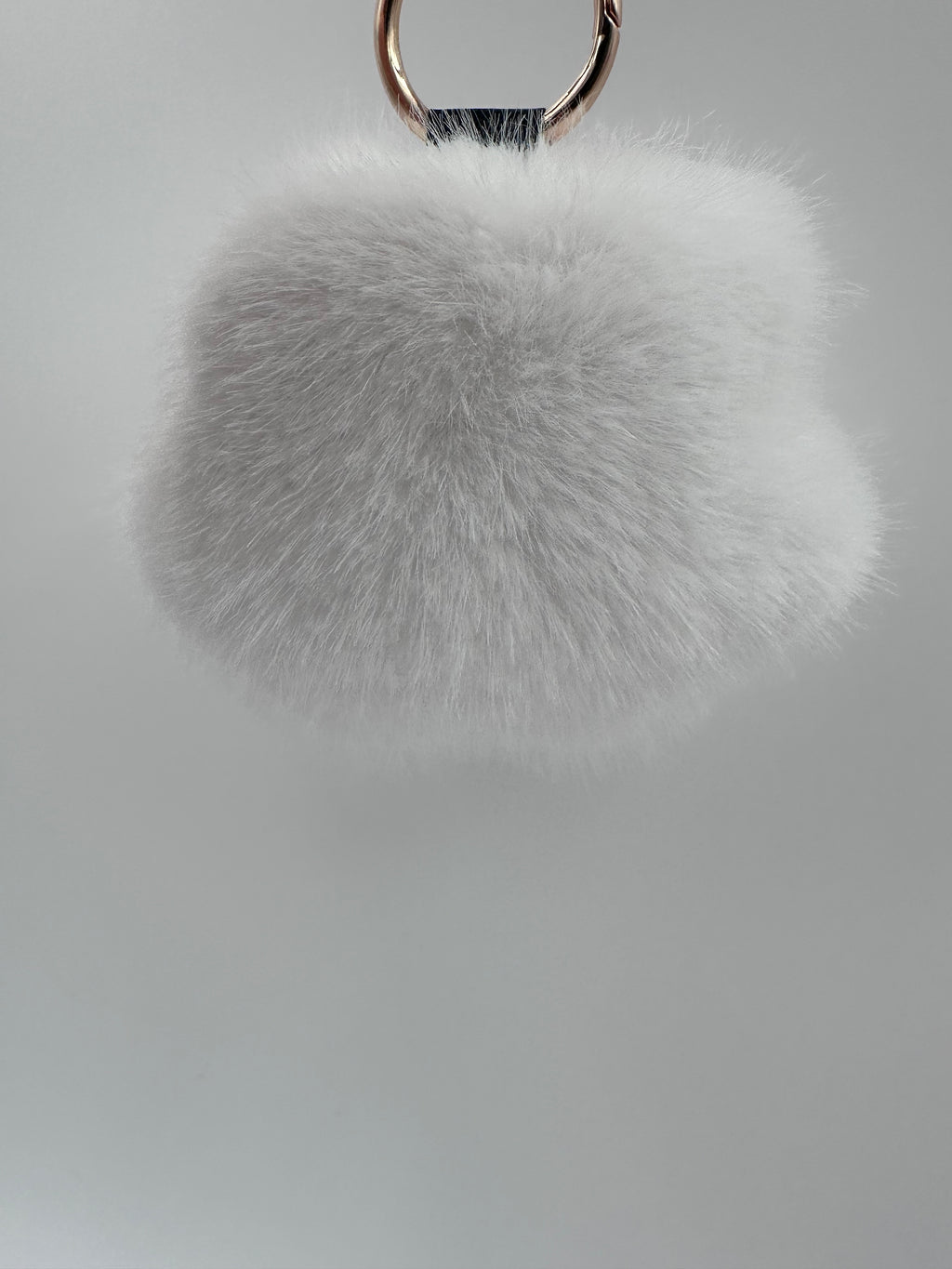 Fluffy Paw Keychain & Bag Charm – White & Pink  🐾🤍💗