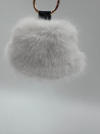Fluffy Paw Keychain & Bag Charm – White & Black 🐾🖤🤍