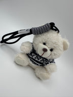 Cozy Teddy Bear Keychain & Bag Charm – White 🧸🤍