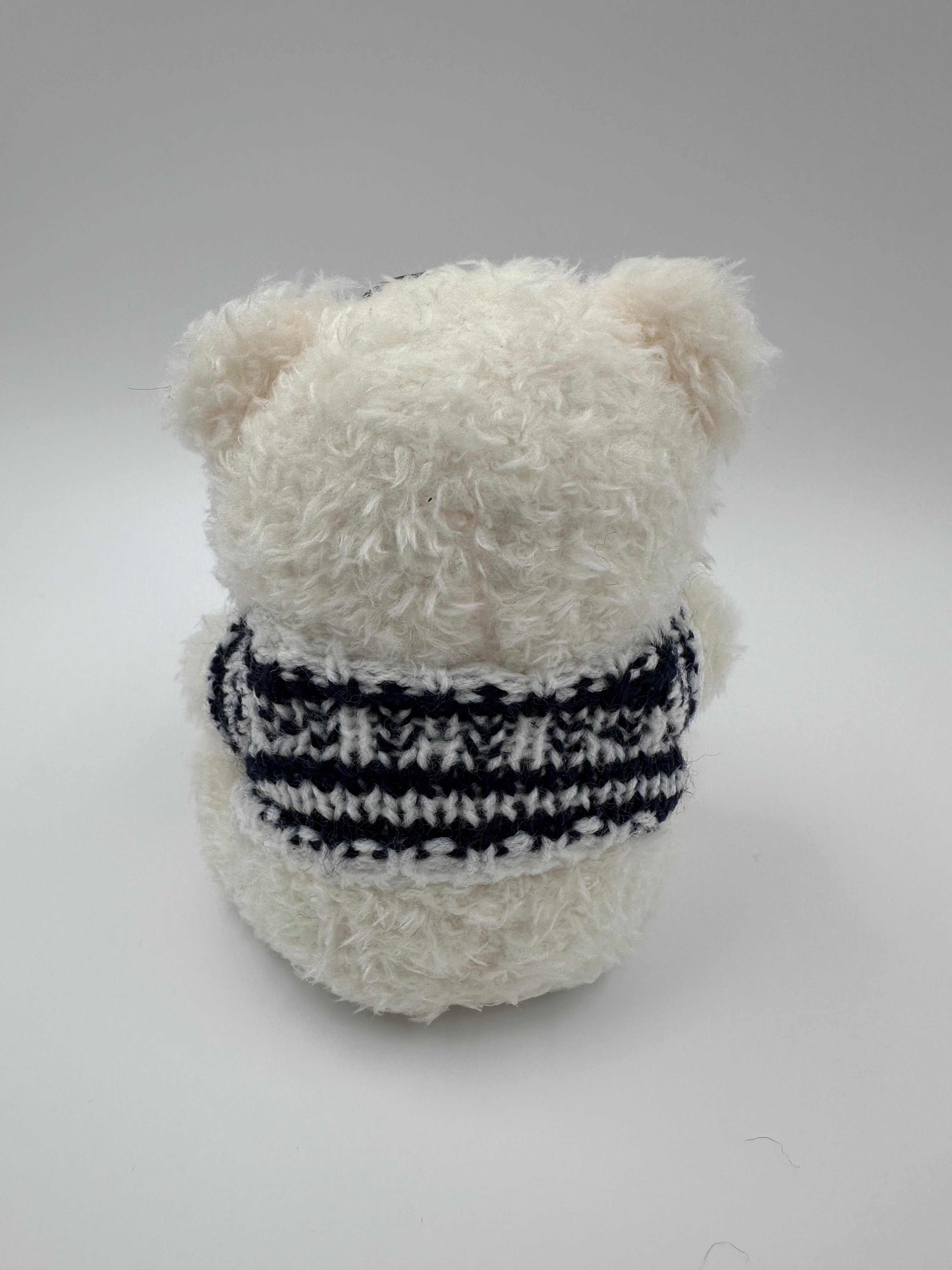 Cozy Teddy Bear Keychain & Bag Charm – White 🧸🤍