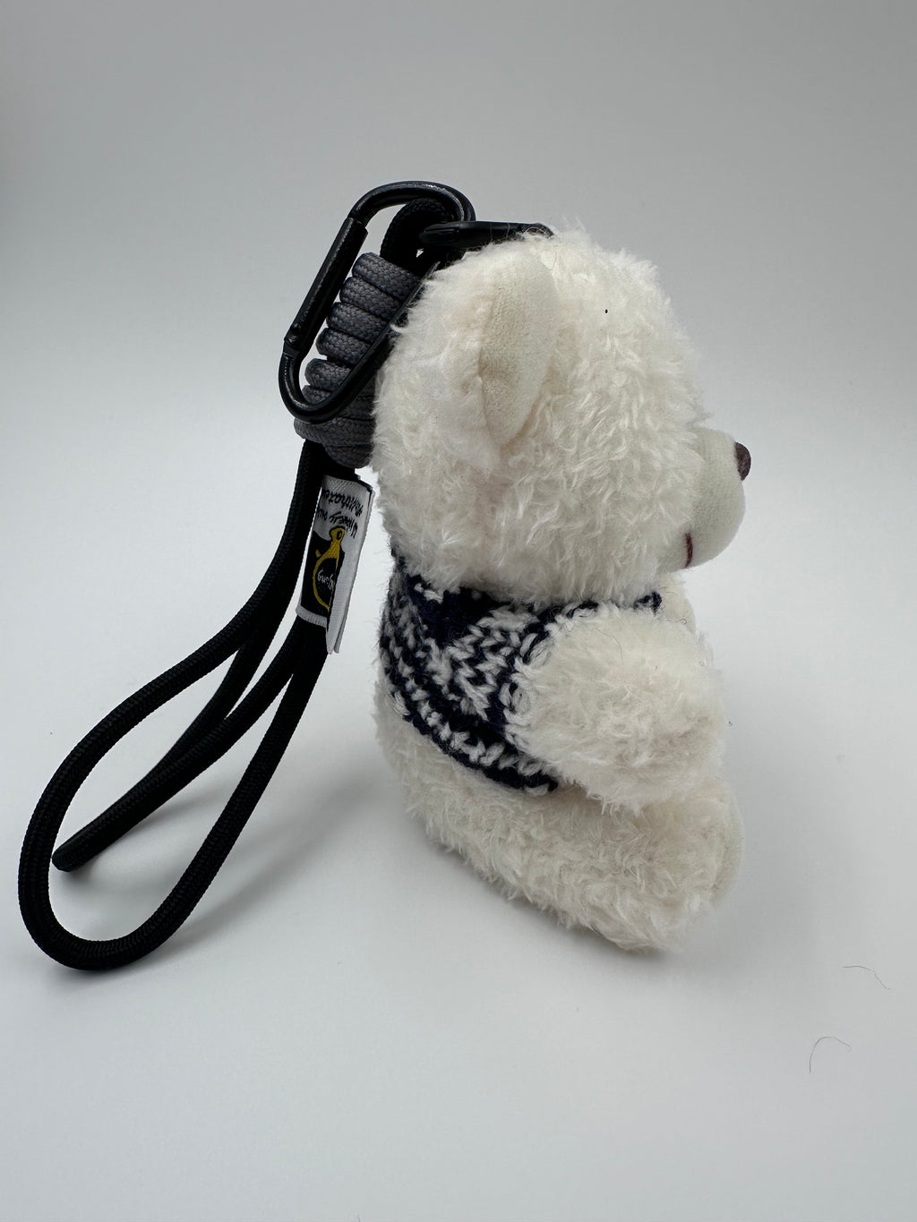 Cozy Teddy Bear Keychain & Bag Charm – White 🧸🤍