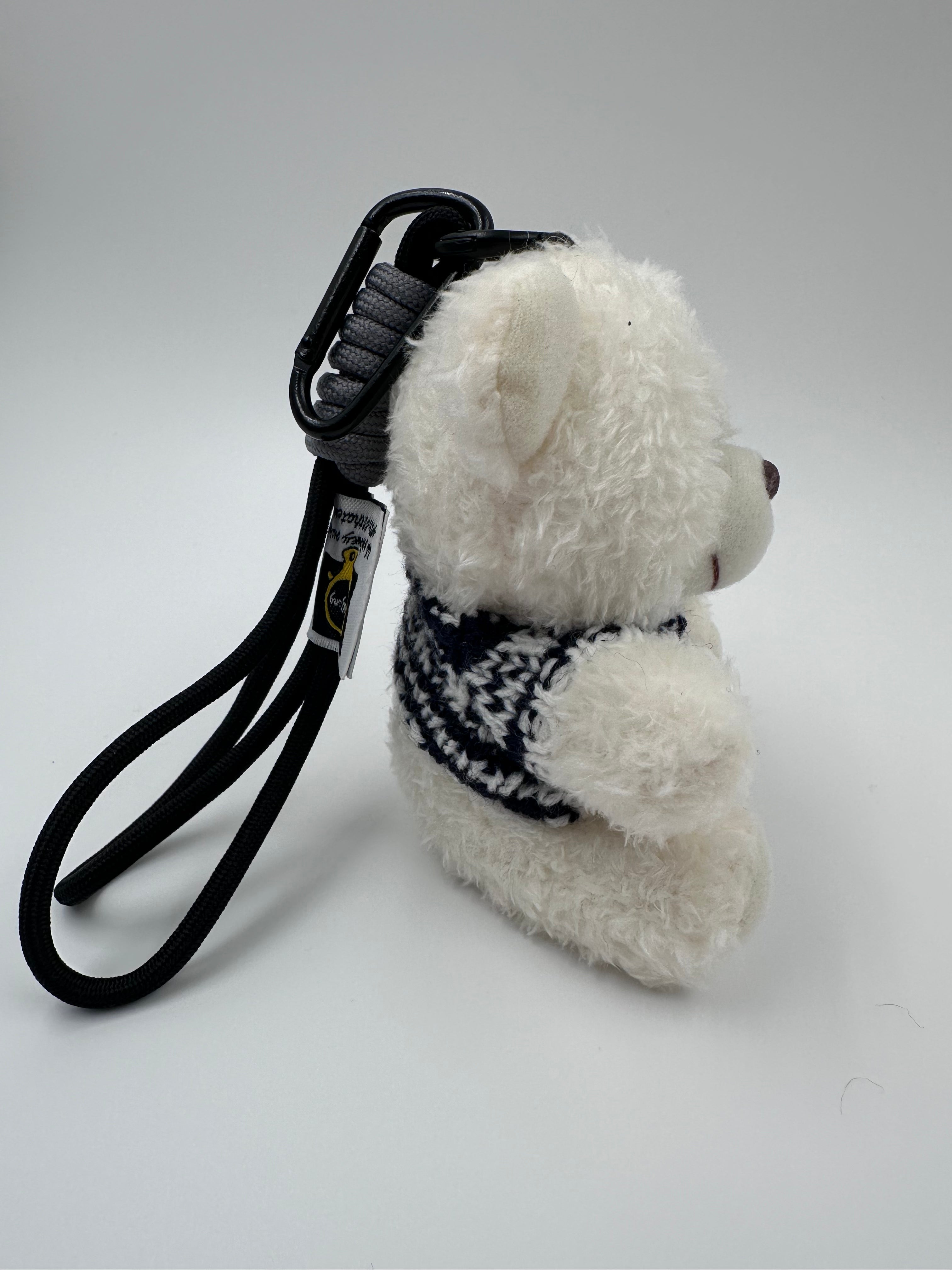 Cozy Teddy Bear Keychain & Bag Charm – White 🧸🤍