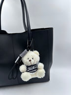 Cozy Teddy Bear Keychain & Bag Charm – White 🧸🤍