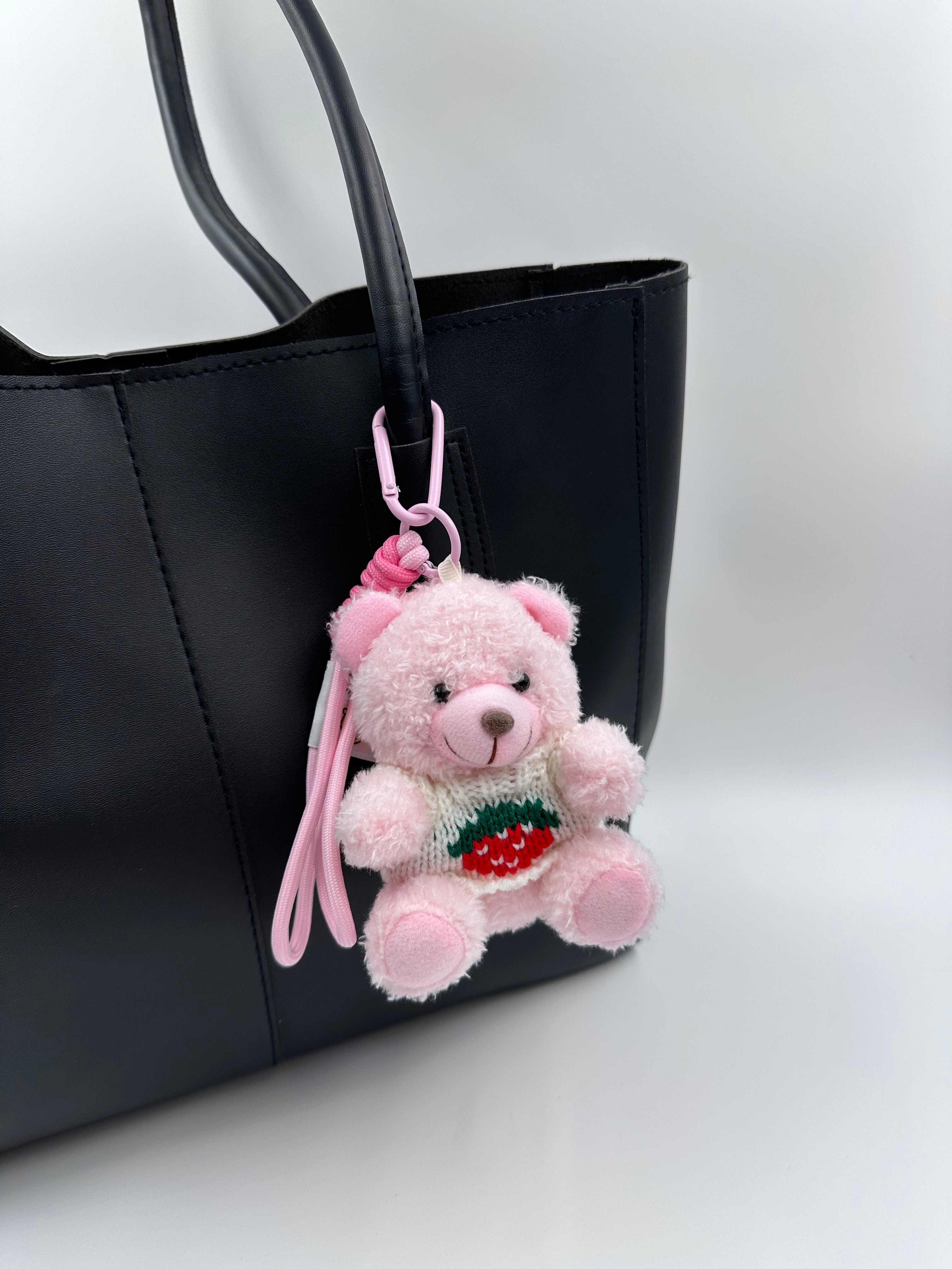 Cozy Teddy Bear Keychain & Bag Charm – Pink 🧸💗
