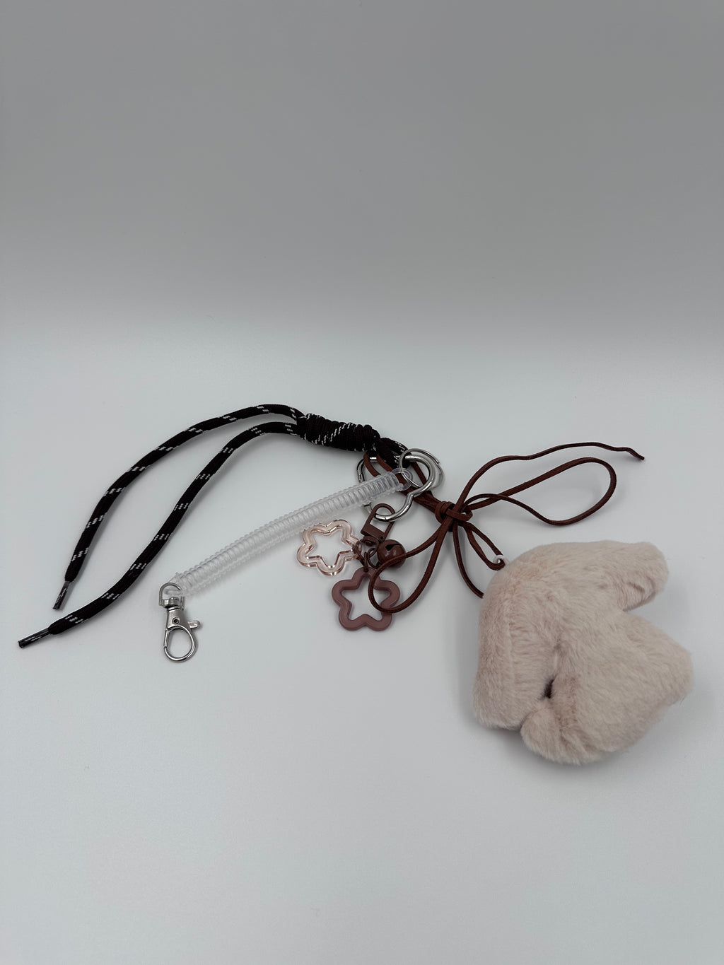 Plush Puppy Keychain & Bag Charm – Beige 🐶🤎