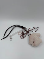 Plush Puppy Keychain & Bag Charm – Beige 🐶🤎