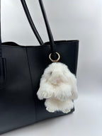 Fluffy Bunny Keychain & Bag Charm – White 🐰