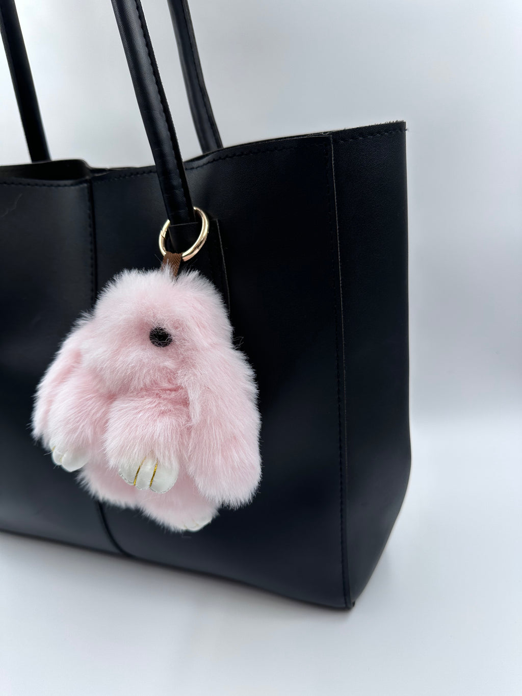 Fluffy Bunny Keychain & Bag Charm – Pink 🐰