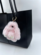 Fluffy Bunny Keychain & Bag Charm – Pink 🐰