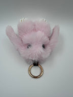Fluffy Bunny Keychain & Bag Charm – Pink 🐰