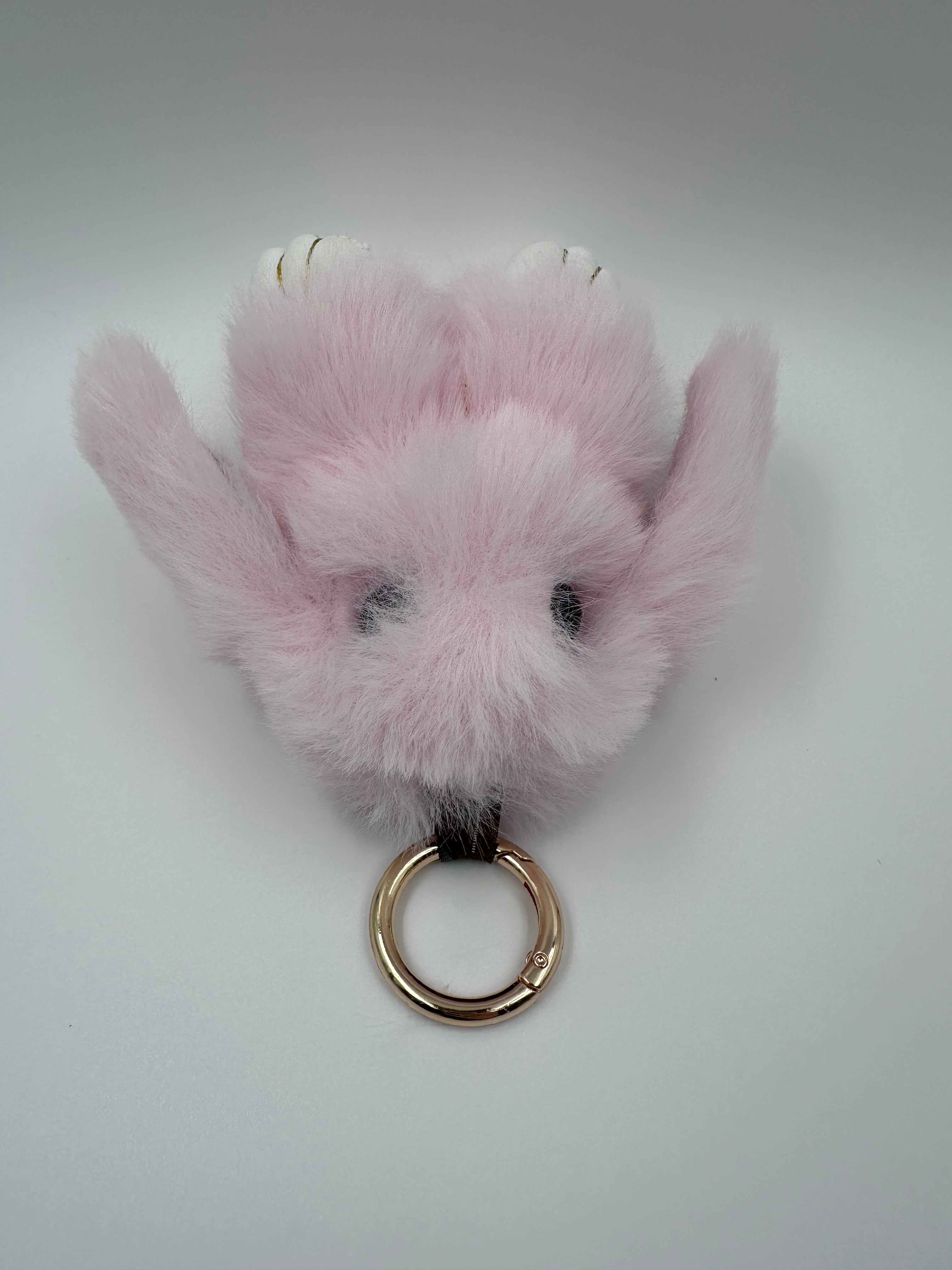 Fluffy Bunny Keychain & Bag Charm – Pink 🐰