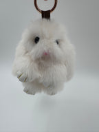 Fluffy Bunny Keychain & Bag Charm – White 🐰